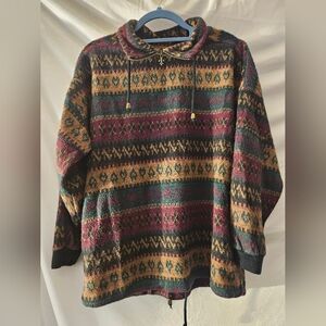 Energie Bi Currants Sweater Mens Medium  Zip Collar Long Sleeve Acrylic